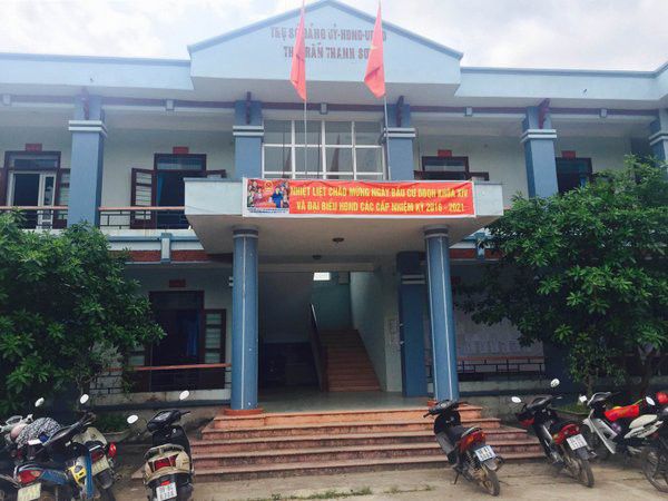 Trụ sở UBND thị trấn Thanh Sơn (ảnh: Anh Thế)